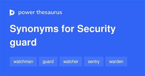 security guard synonym